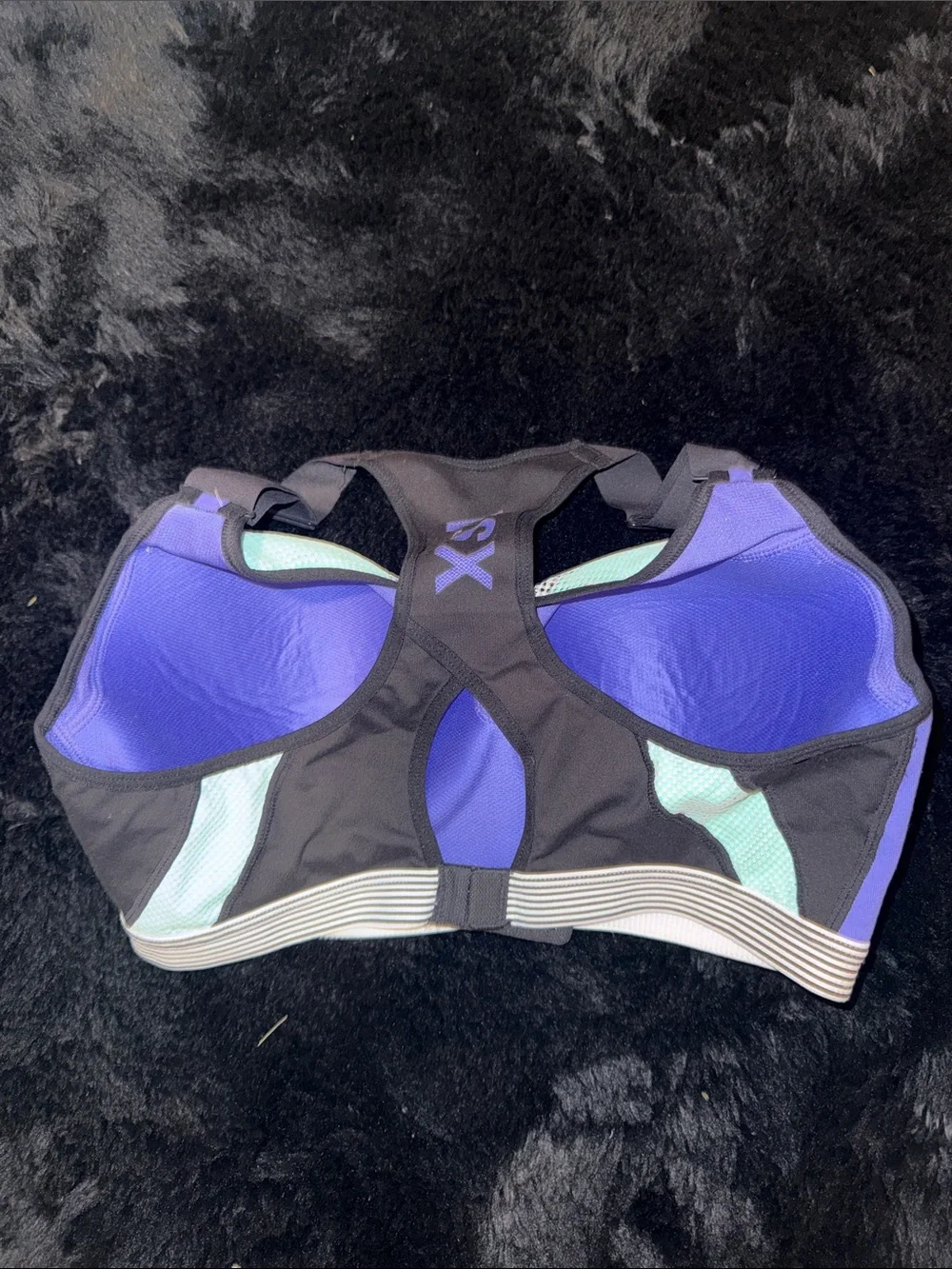 VSX Mint Green & Purple Racerback Support Sports Bra